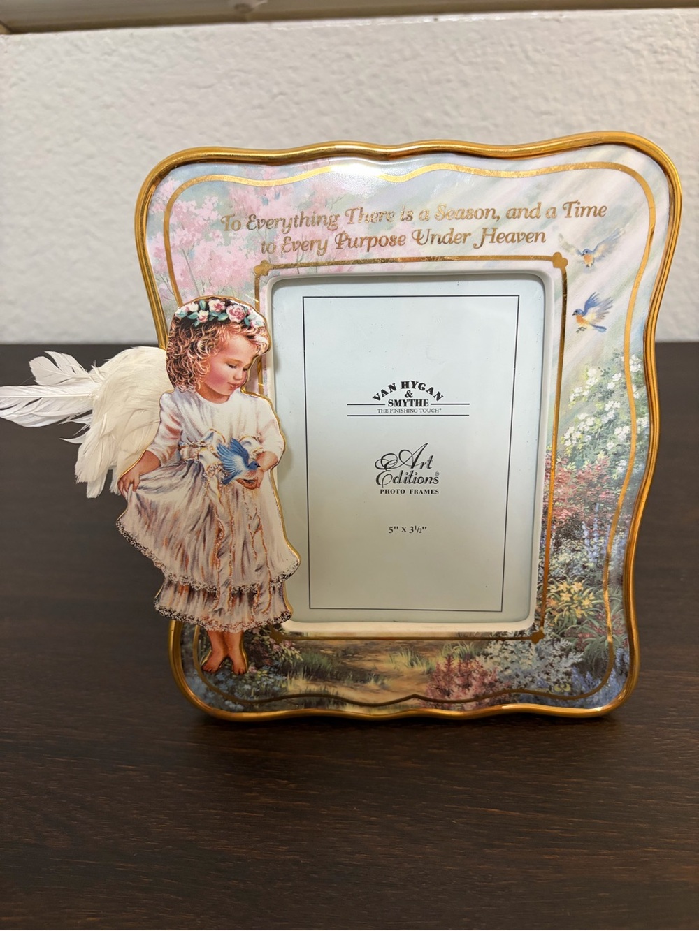 Van Hygan Smythe Gold & Pastel Angel Photo Frame - Pink/Gold